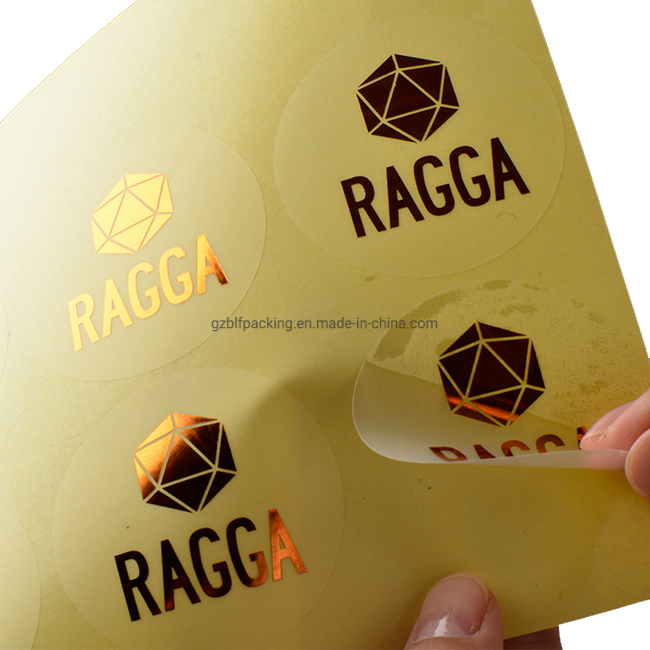 Clear Sheet Vinyl Stickers with Gold Hot Stamping
