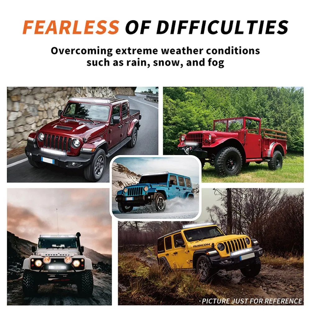 Три ряда светодиодных гибких лент для тюнинга авто, внедорожные рабочие фары