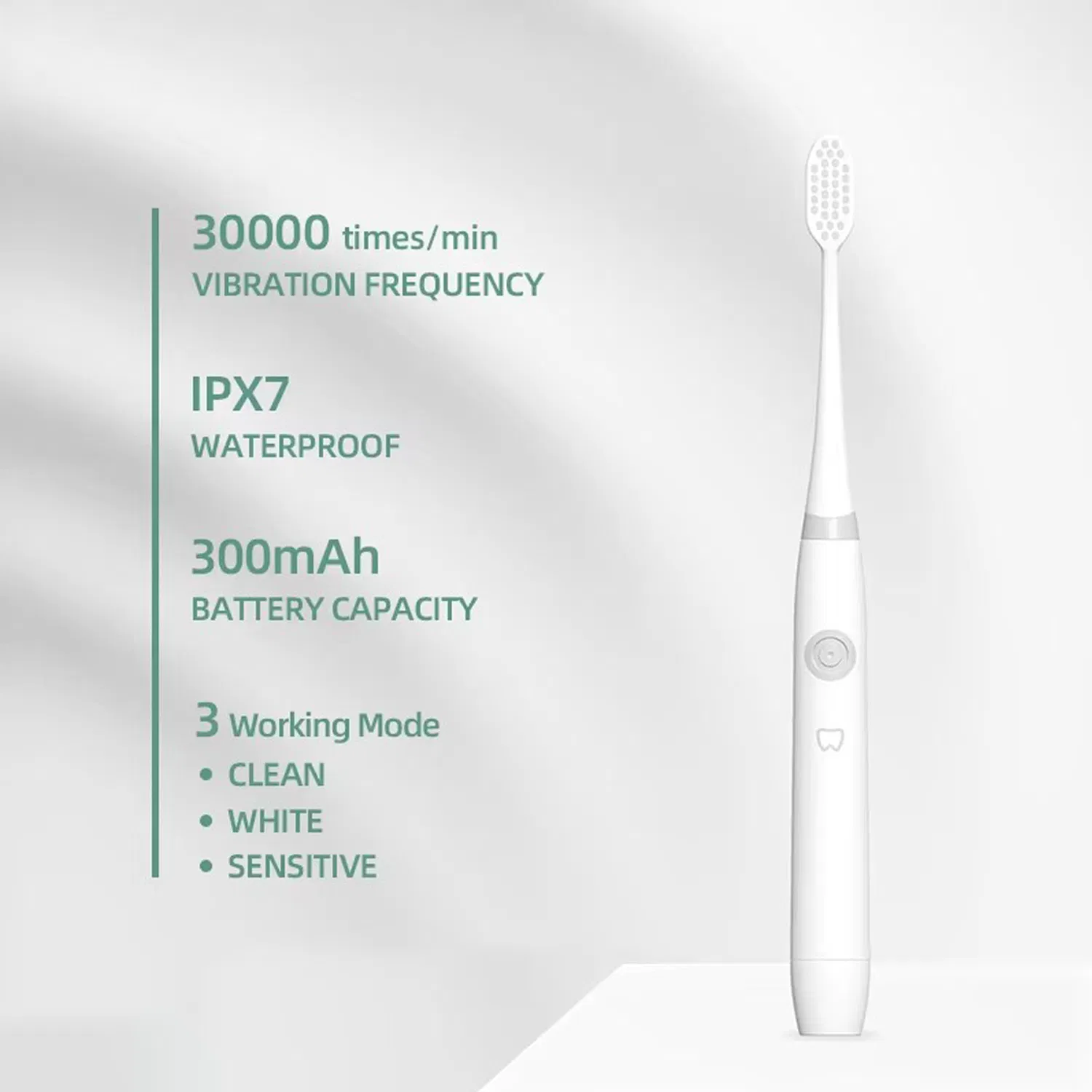Professional Smart Sonic Ipx7 Waterproof Adult Electric Toothbrush