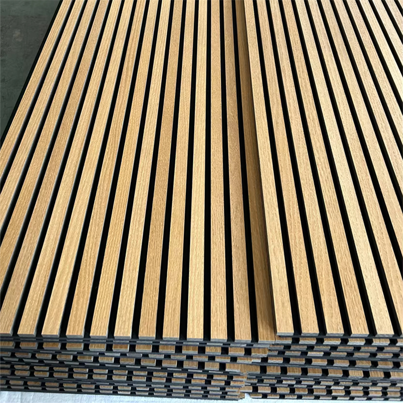 Polyester Acoustic Bamboo Wood Panel Panneau Acoustique Bamboo Acoustic Ceiling Board Panel