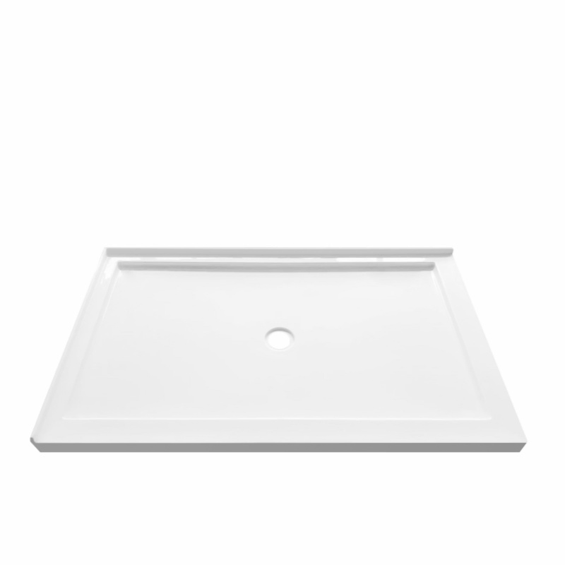 1524*914*102mm Rectangle Smooth Surface Shower Pan Bathroom Center Drain Acrylic Shower Tray