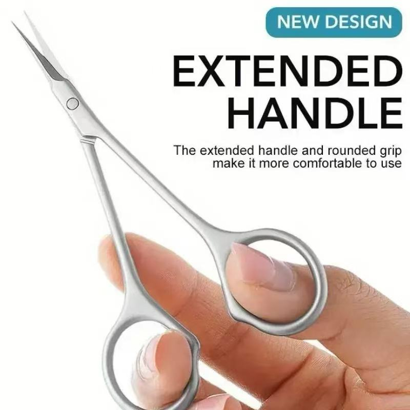 Factory Stock Stainless Steel Front Treatment Cuticle Eyebrow Trimming Beauty Clippers