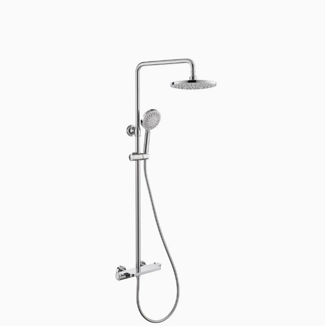 Custom Chrome Black Bath Shower Faucets Wall Mounted Bathroom Shower Column Set