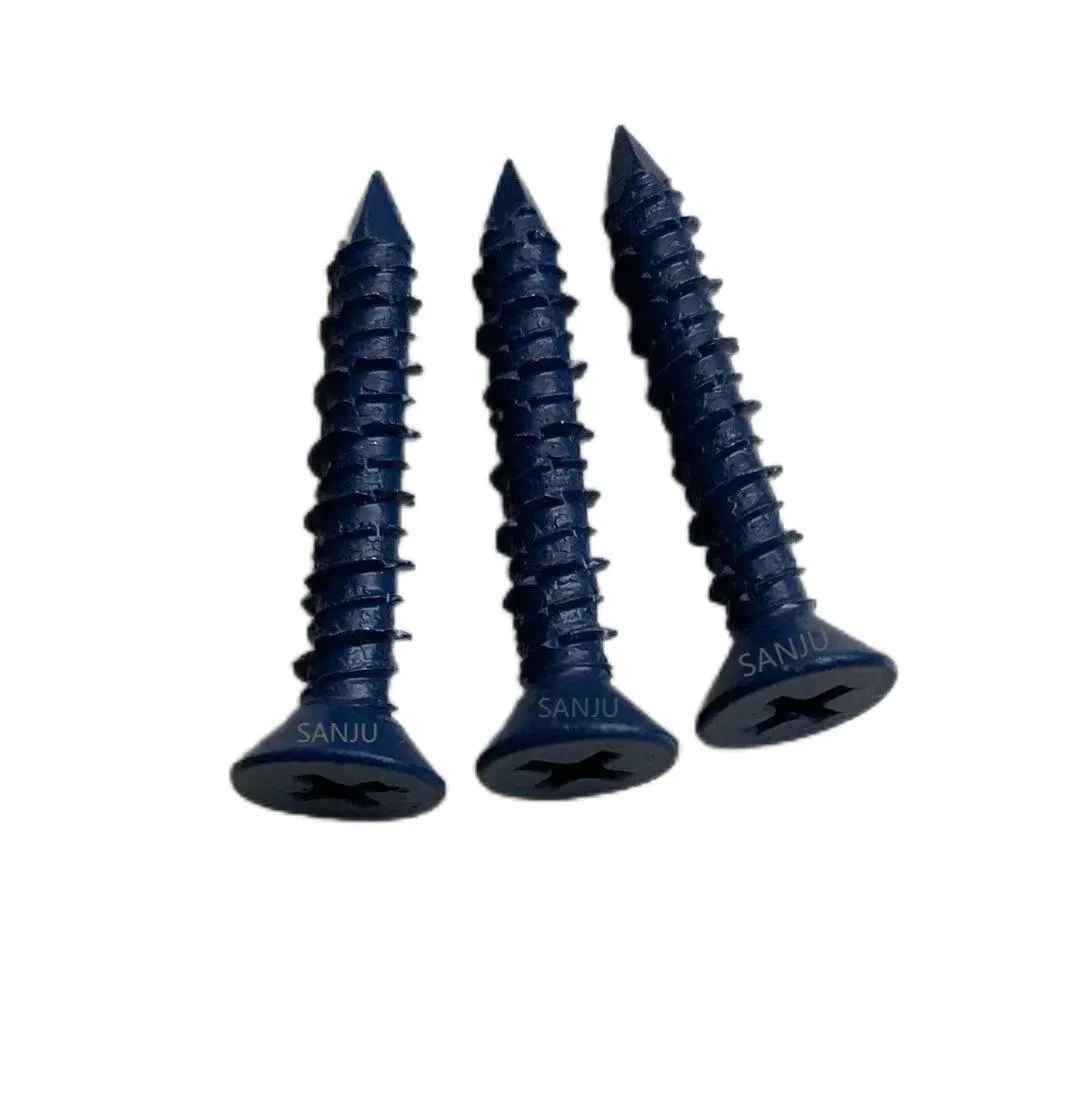1/4"*3-1/4 3/16"*1-3/4 " 1/2"*3" Blue Cement Nail/ Concrete Scew Anchor/Hex Head Masonry Fastener W/Drill Bit/Screw Anchor/Cross Screw/ 1 Type Screw