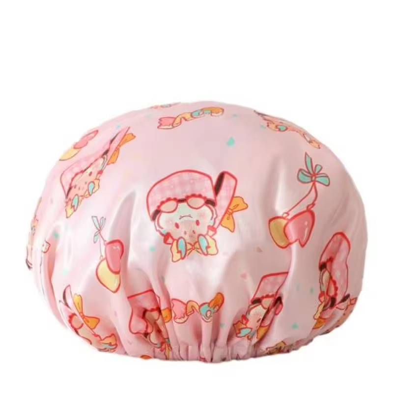Best Sale Multicolored Waterproof Shower Hat Multifunctional Silky Smooth Lightweight Shower Cap