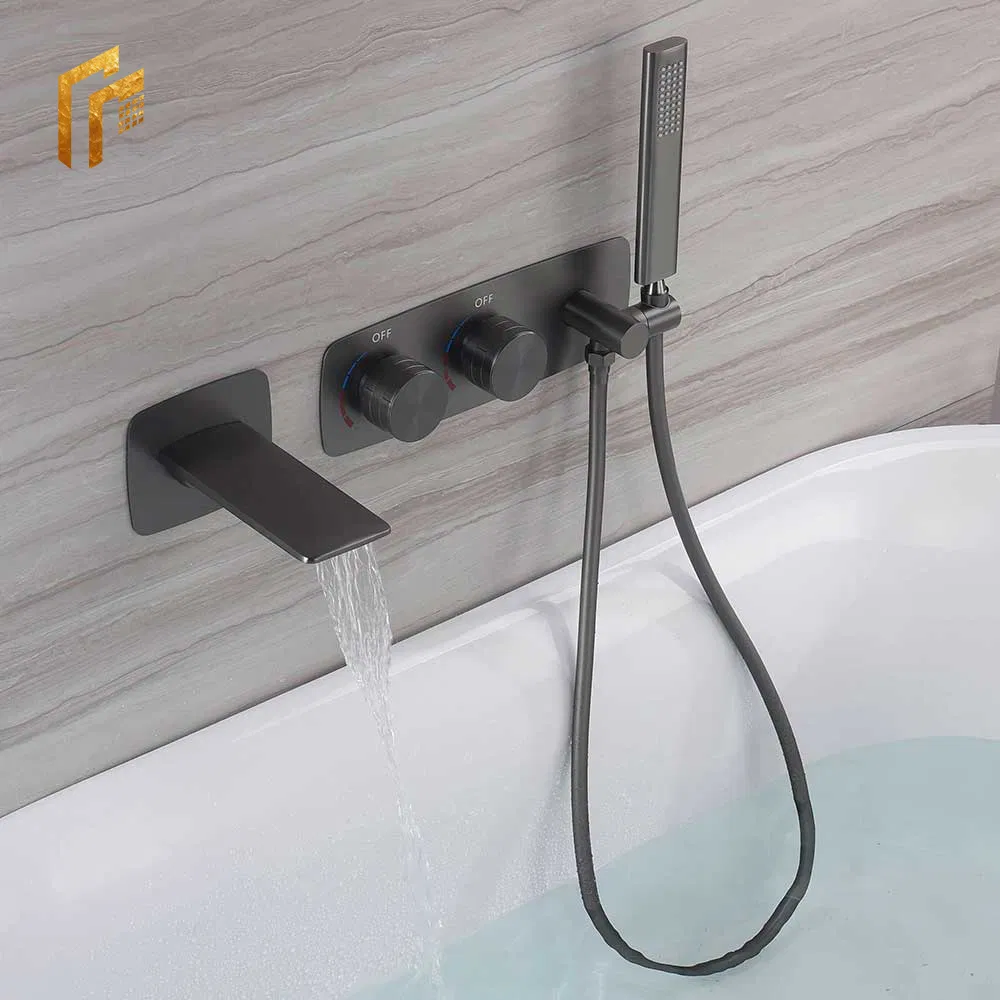 Factory Direct Price American Standard Waterfall Freestanding Bathtub Wall Mount Bathroom Bath Tub Shower Faucet Brass Tap Mixer Taps with Bathtub Spout