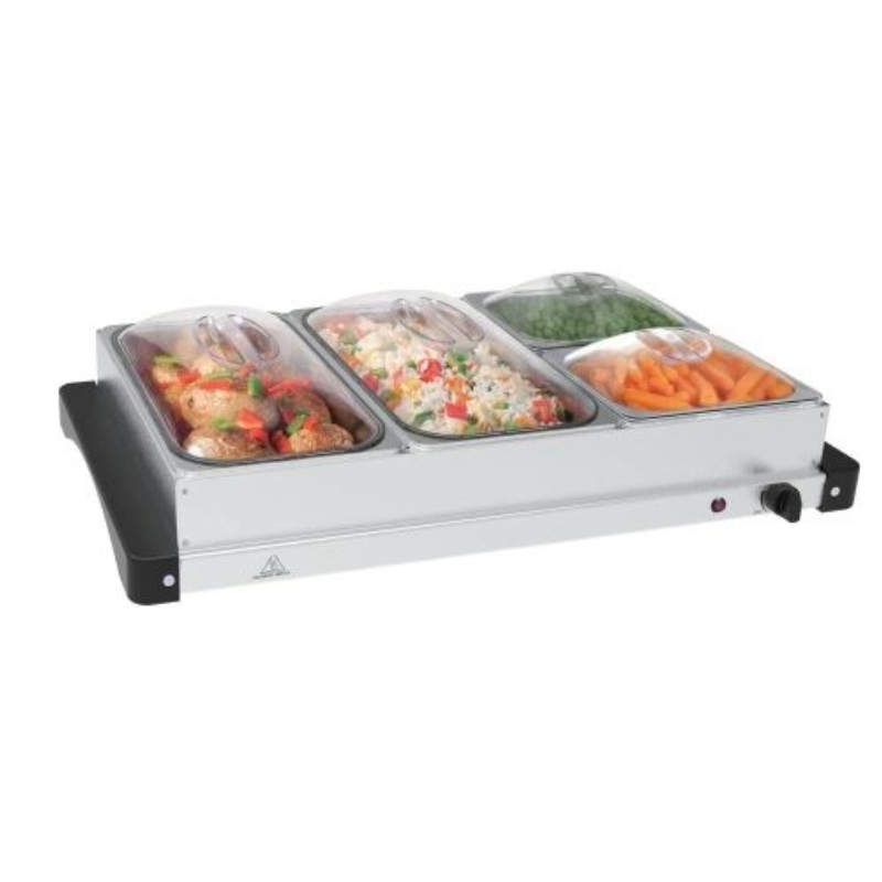 300W 2.5L*3 Counter Top Factory Direct Chafing Dish Stainless Steel Buffet Stove