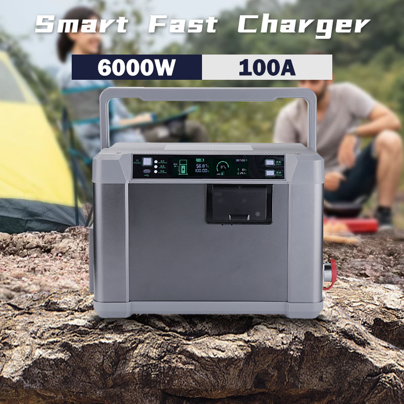 Портативная электростанция 6000Вт для кемпинга с беспроводной зарядкой