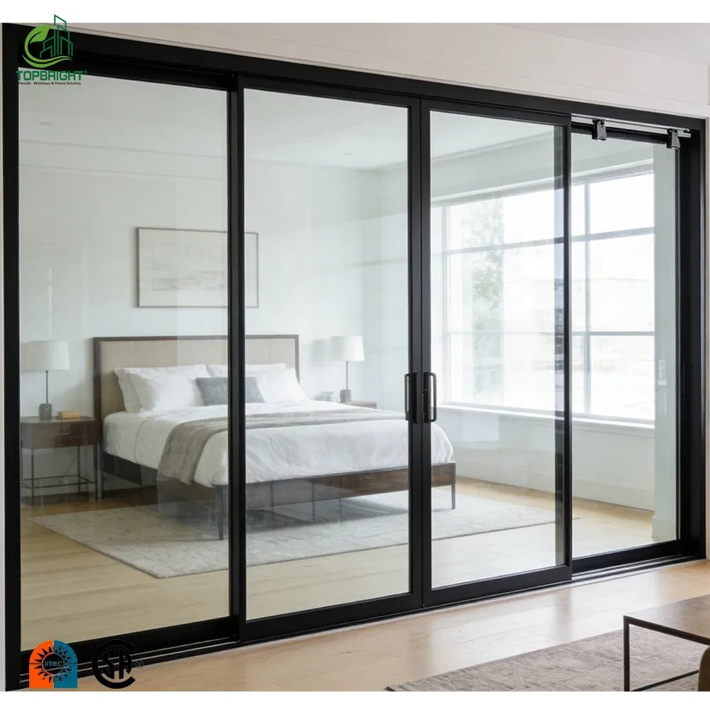 Slat Sliding Door, Sliding Glass Door with Decorative Grills