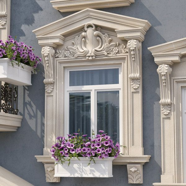 Grc Cement Window Frame Decoration Concrete Window Moulding Exterior for Window Surround
