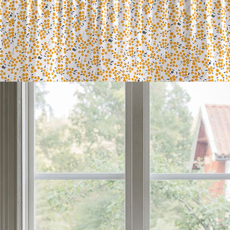 Printed Summer Style Windows Half-Cover The Door Frames, of The Kitchen, Living Room and Bedroom Drapses and Curtains