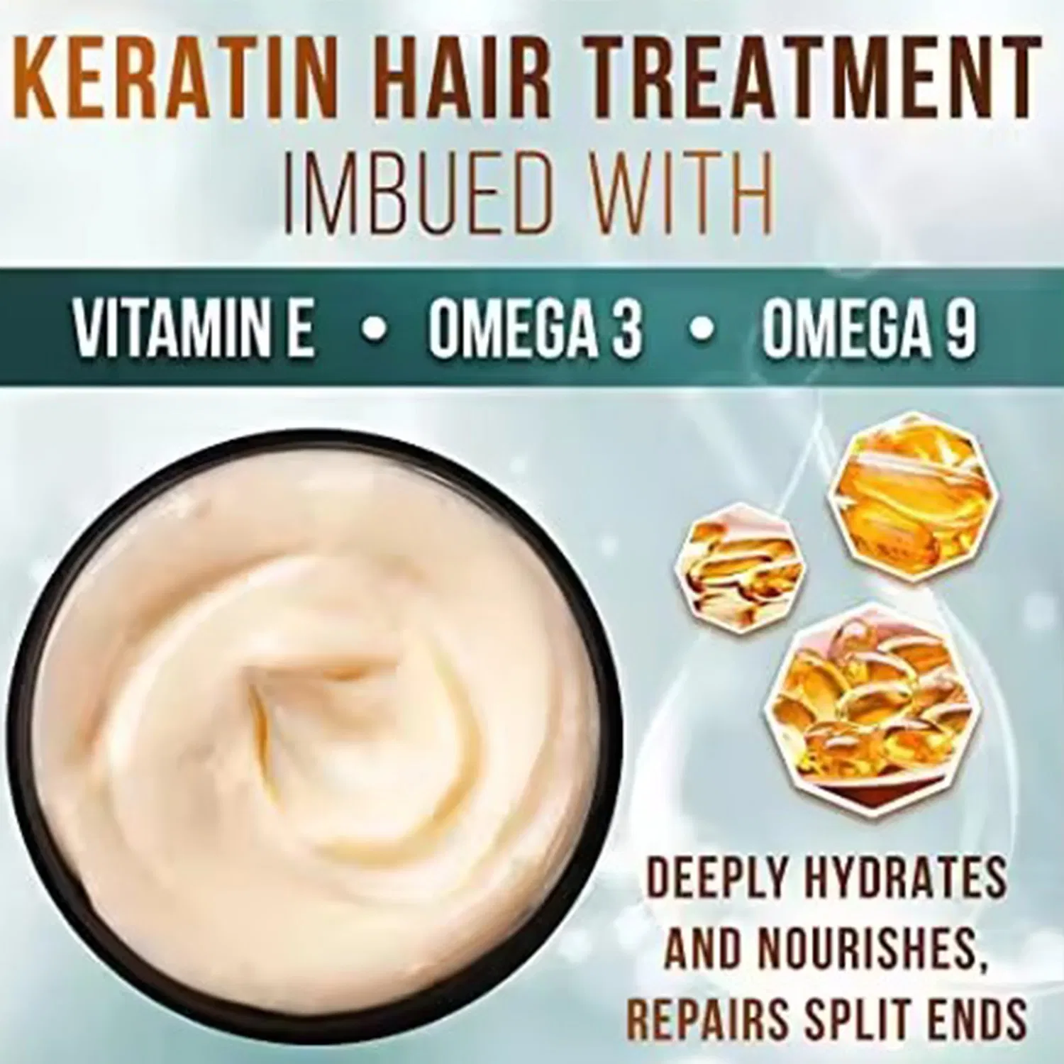 Sulfate Free Anti-Frizz Moisturizing Smoothing Keratin Creamy Collagen Hair Mask