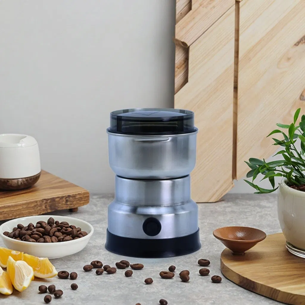 Premium Portable Coffee Grinder with Stainless Steel Blades, Rechargeable USB Electric Spice Grinder Mill