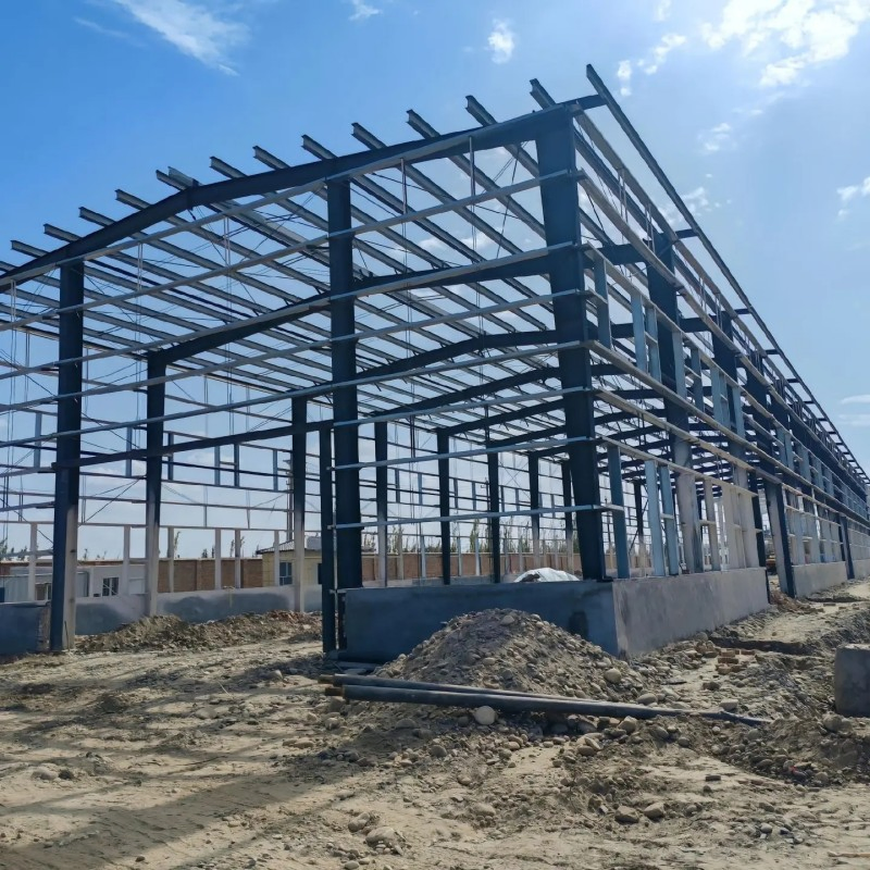 Painted Metal Steel Structure Logistics Warehouse Prefab Steel Storage Building for Factory