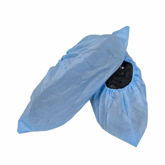 Blue Plastic Shoe Cover Anti Static PP Disposable Waterproof Medical Antistatic Nonwoven Shoecover Sleeve Cover