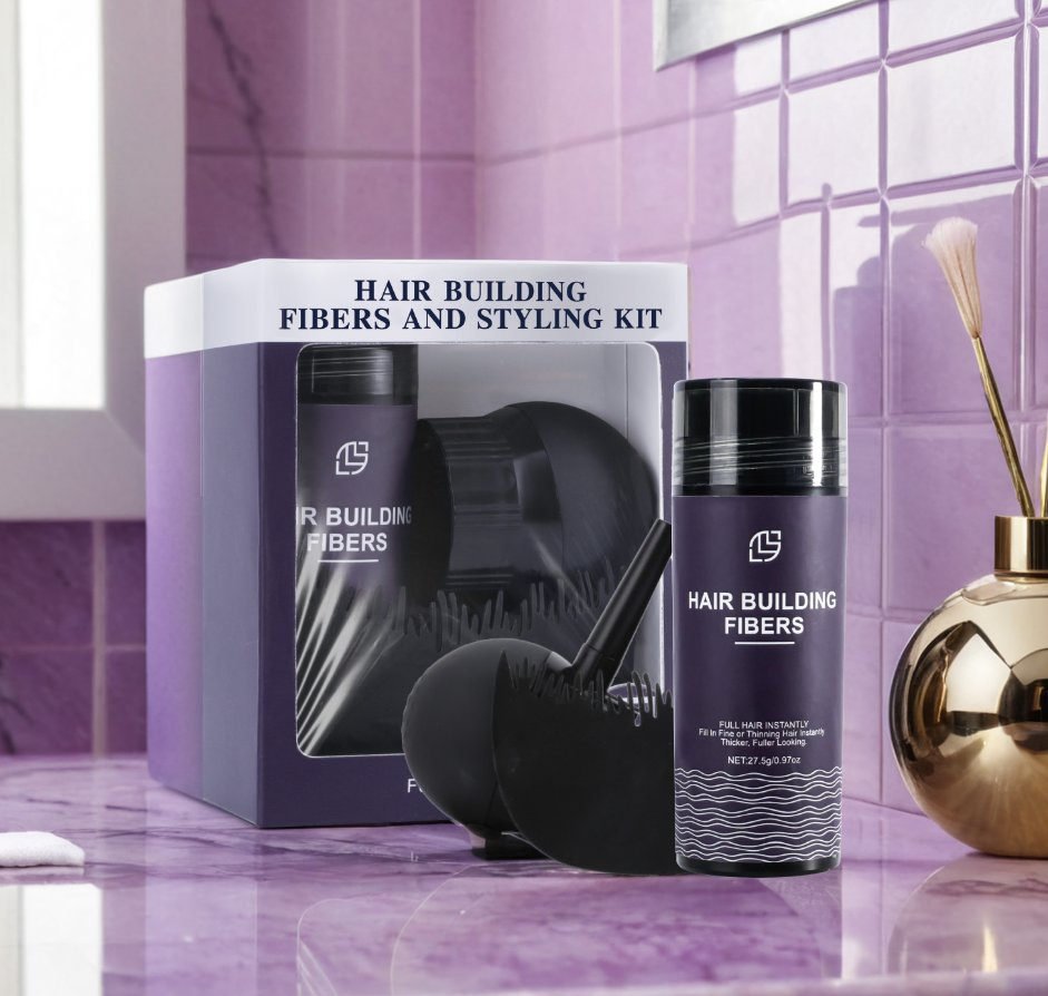 Online Wholesale and Retail Premium Hair Synthetic Thickening Fiber Spray Wholesale Kit Micro Natural Hair Treatment Building Fiber for Men