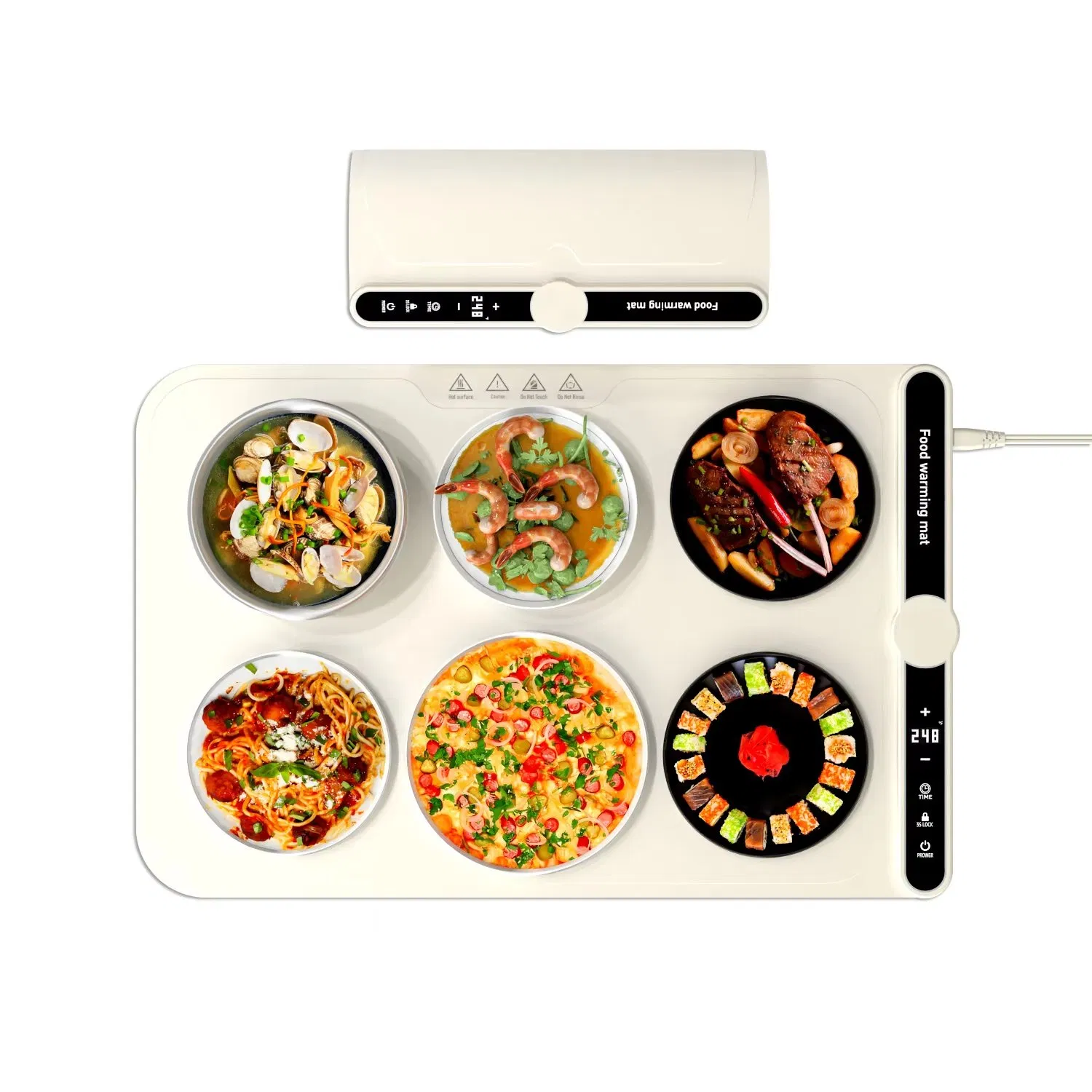 Fast Heating Foldable Portable Electric Warming Tray Smart Plate Food Warming Mat