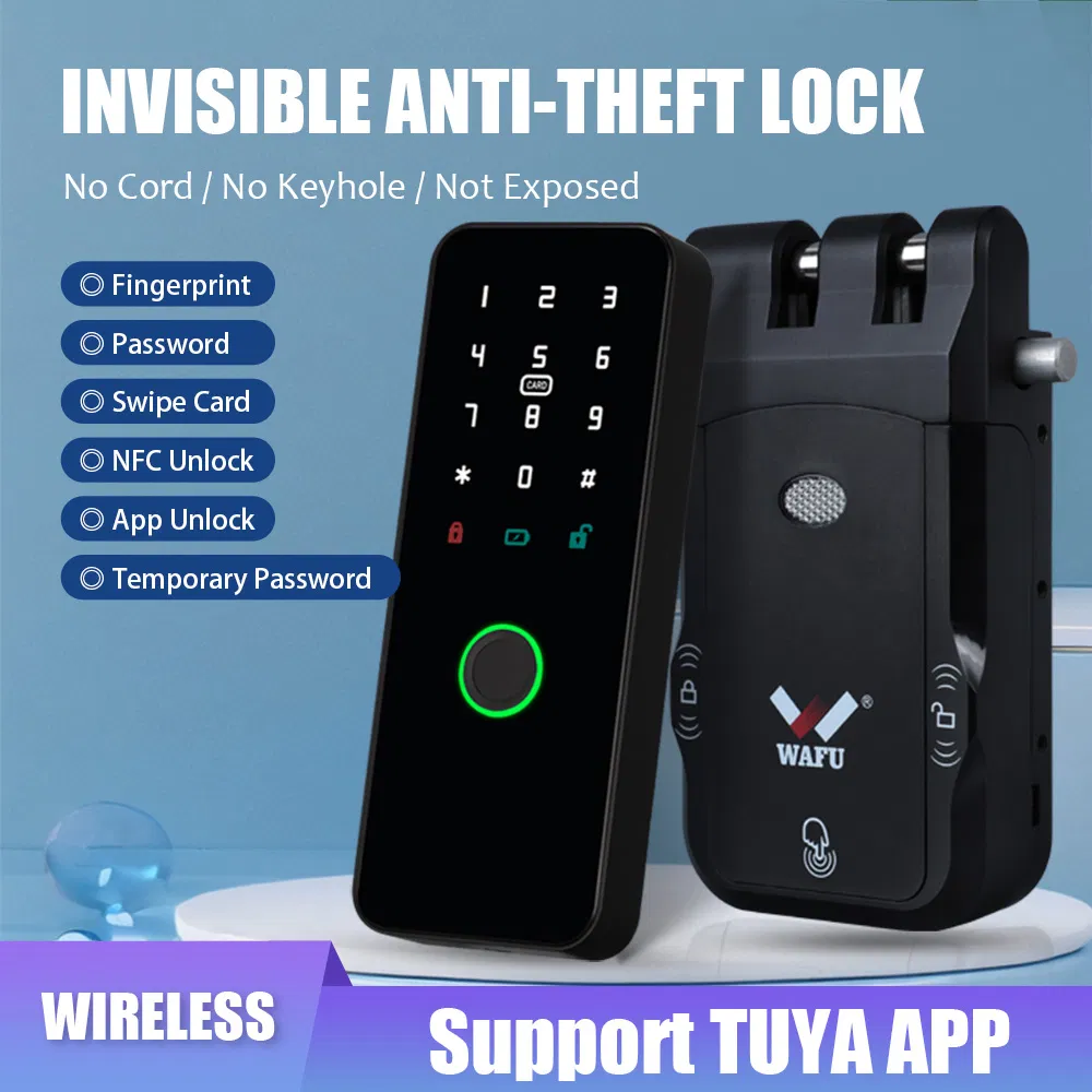 Wafu Wireless Fingerprint Digital Tuya APP Remote Control Security Home Door Lock
