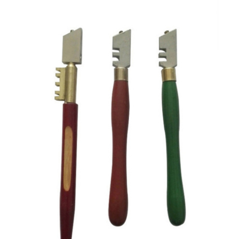Safety Wooden Handle Glass Cutter Use for Tile and Glass Cutter Tc-03
