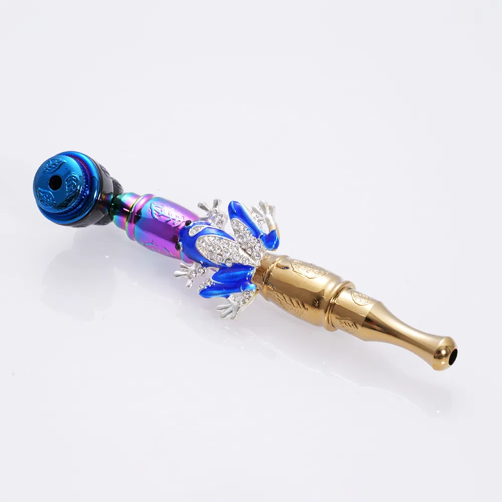 115mm Metal Tobacco Smoking Hand Pipes with Screw on Lid