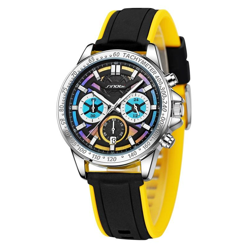 Waterproof Sports Men Wristwatch Quartz Multi-Function Watch for Men Luminous Chronograph