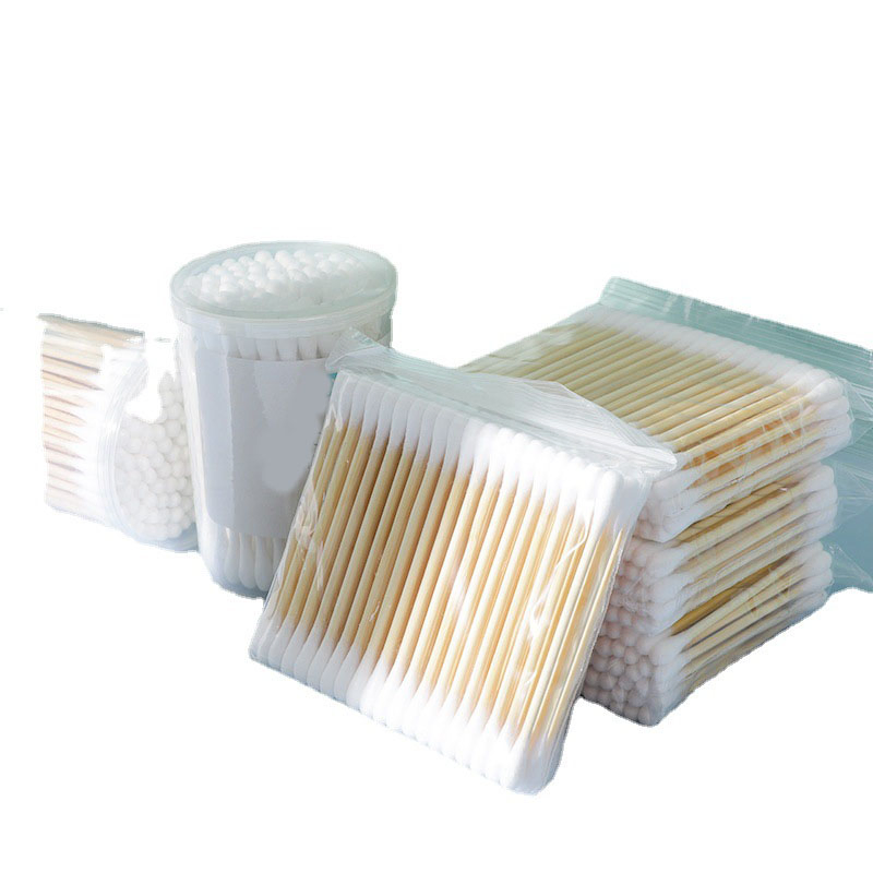 Factory Price Sanitary Bamboo Wood Household Disposable Double-Headed Cotton Buds