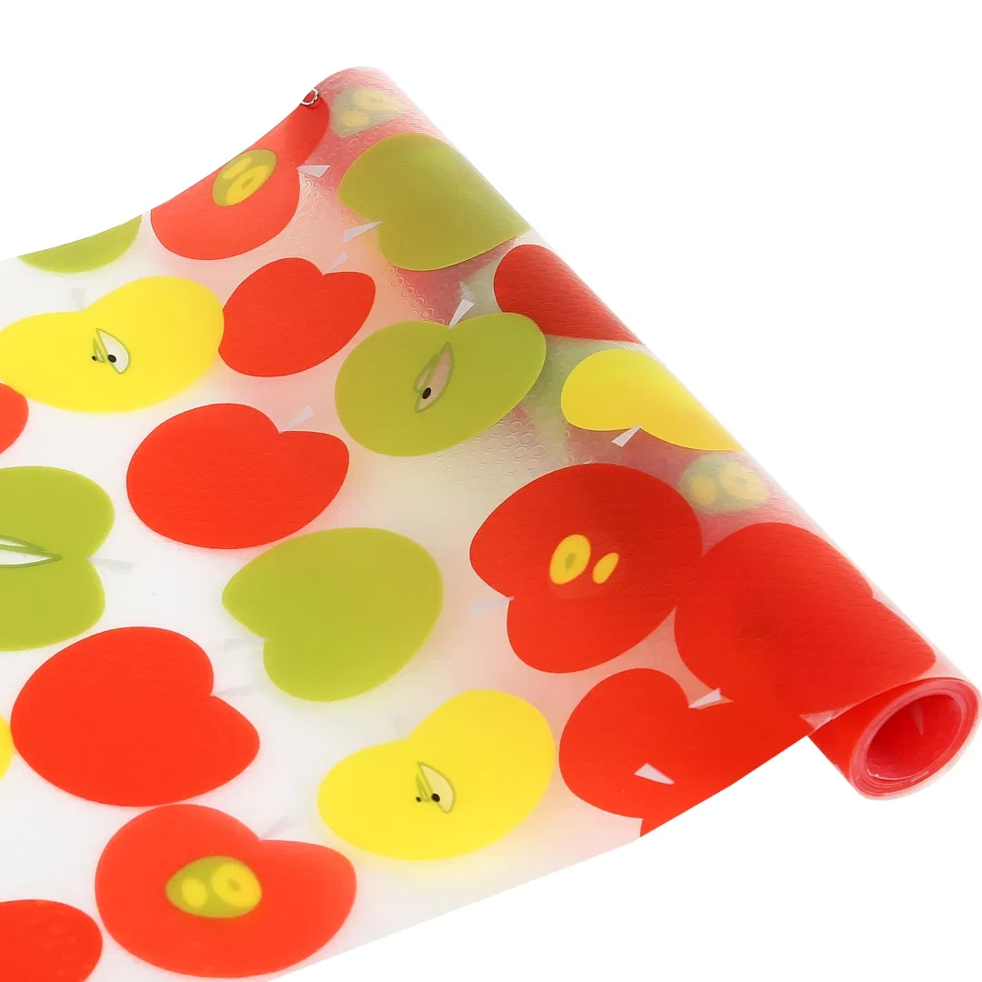 45 X 150cm Roll Packing Custom Printed Design Non-Adhesive Non Slip Drawer Mat Plastic Shelf Liner