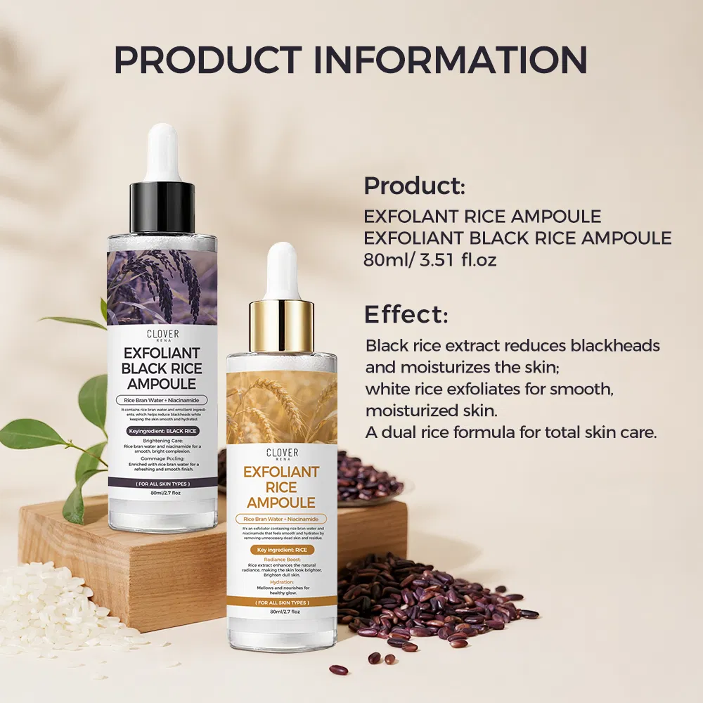 Exfoliant Rice Ampoule Rice Ferment+Niacinamide Brighten/Hydrate Smooth All Skin Types Ampoule Face Serum