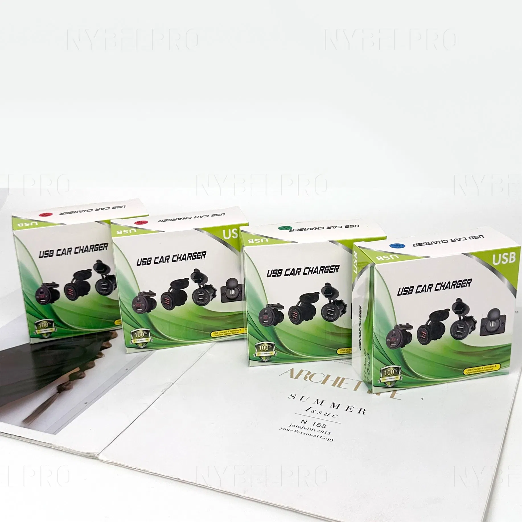 Cargador Rapido Para Coche USB Car Charger USB Ports High LED Voltage Display Portable Charger Car Battery Fast Car Charger for Car Use Outdoor Phone