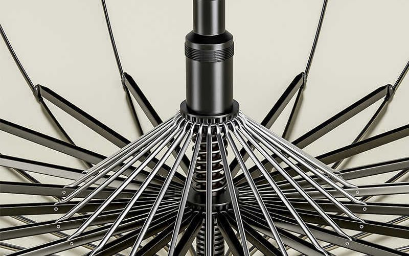 24-Ribbed Blooms Long-Handled Double Extra-Large Windproof Business Straight-Shaft Car Umbrella.