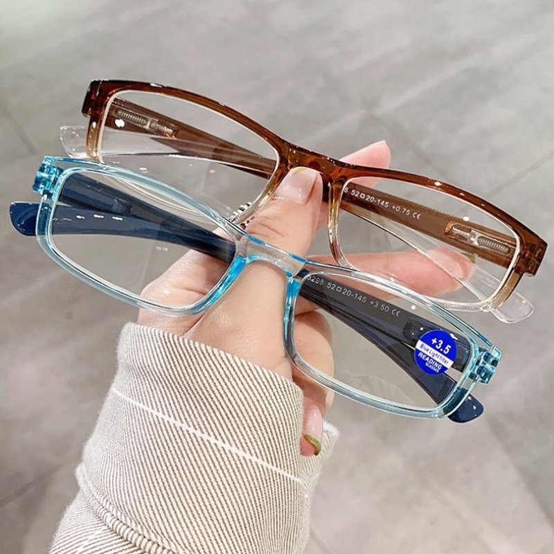 New Product Fashion Comfortable Gradient Color Frame Anti Blue Light Glasses Ultralight Women Colorful Reading Glasses