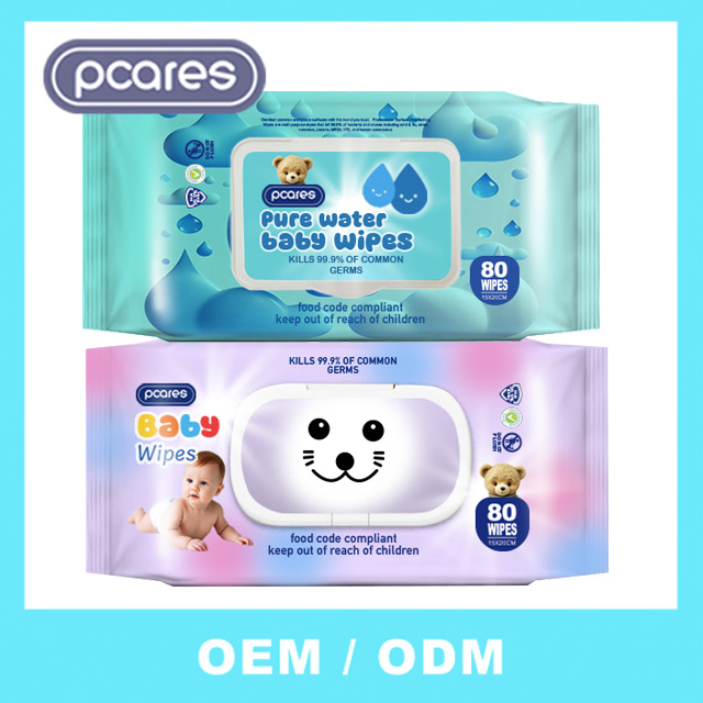 FDA Thick Soft Extra Durable Flushable Baby Cleaning Wet Wipes