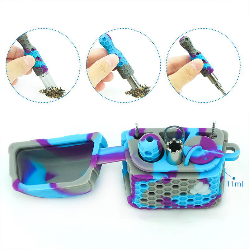 Torch Heating Honey Straw New Bee Design Silicone Nectar Collector Smoking Pipes