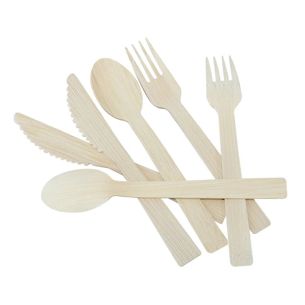 Disposable Tableware Bamboo Cutlety Eco-Friendly Cutlery Bamboo Knife/Fork/Spoon