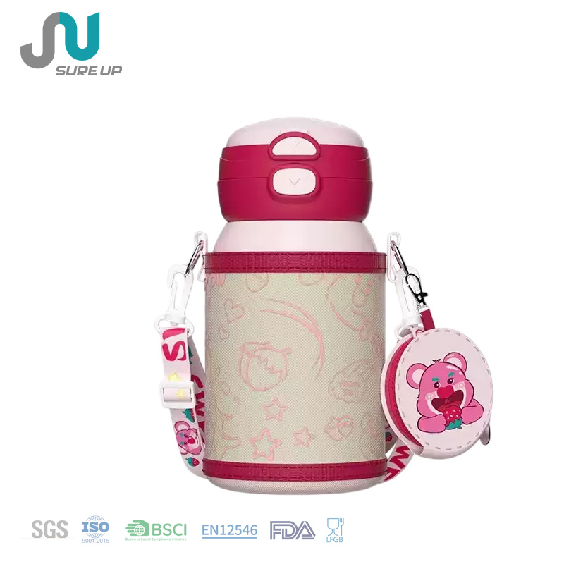 Colorful Printing and Protect Bag Children's Flask Stainless Steel Eco-Friendly