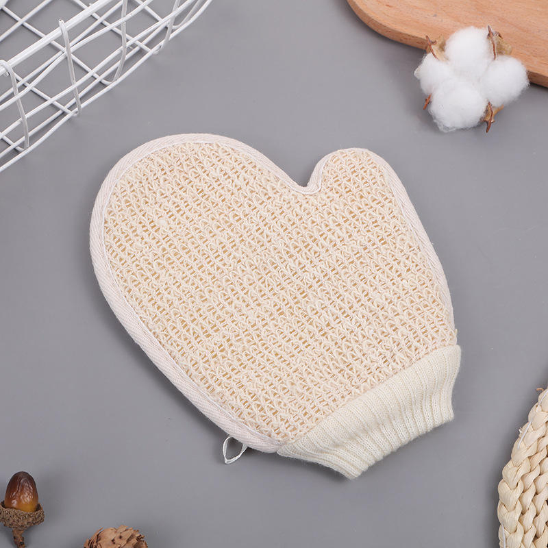 Guangzhou Factory Wholesale 2024 New Natural Sisal Body SPA Bathing Gloves with Logo Exfoliating Bathing Sisal Shower Gloves