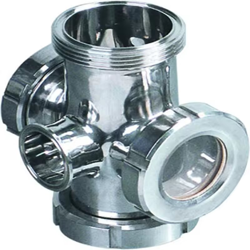 Four-Way Sight Glass Stainless Steel Hygienic Weld Tubular Sight Glass