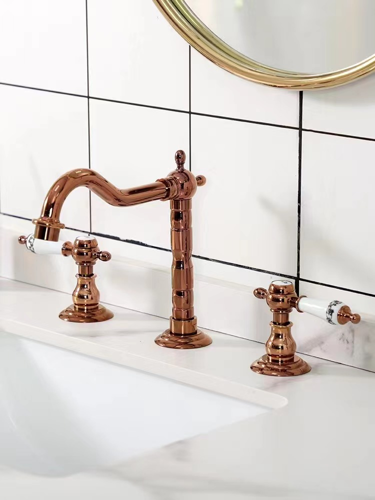 North American Styles Vessel Basin Brushed Gold Finish Bath Basin Faucet