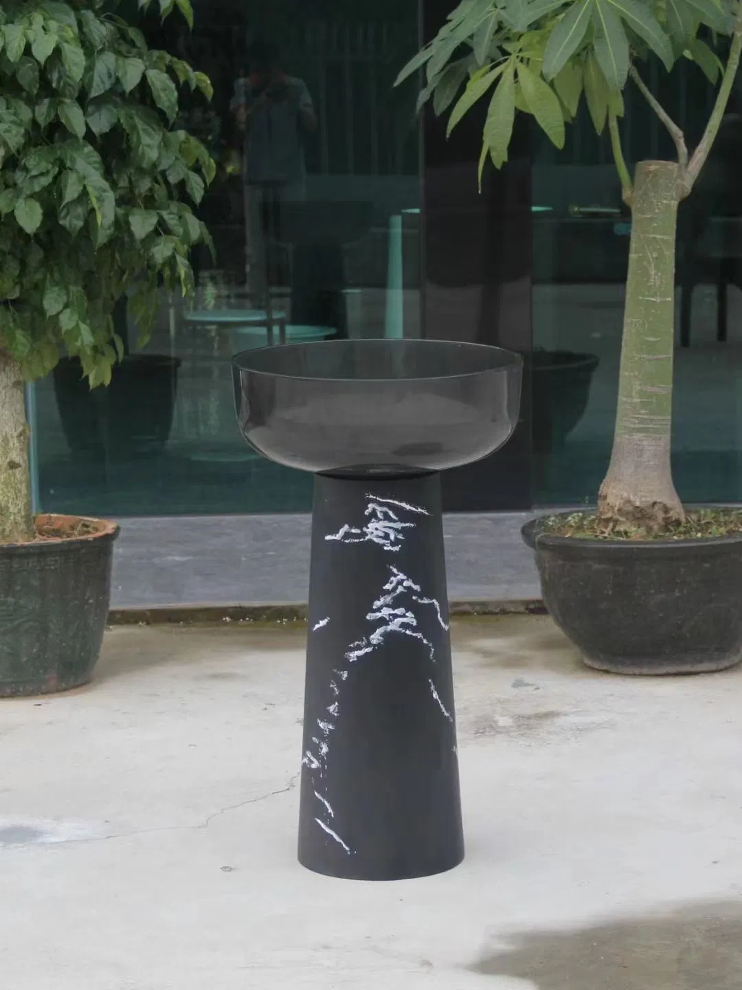 Зеленая раковина из смолы, напольная