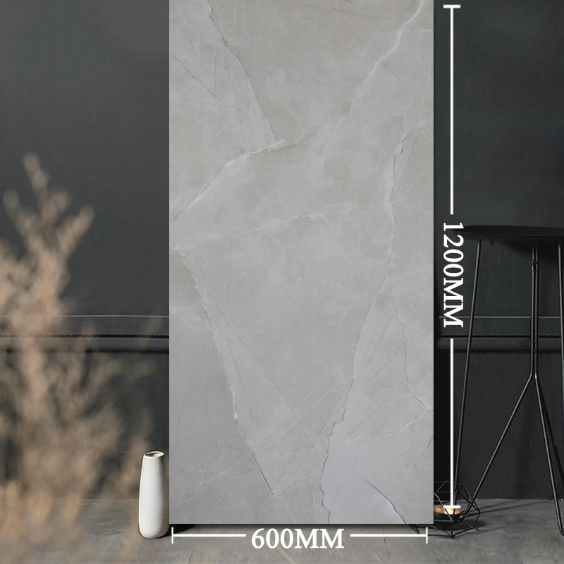 Foshan Good Quality Gray Marble Ceramic Vitrified 1200X600 Bathroom Glazed Polished Porcelain Floor Tile