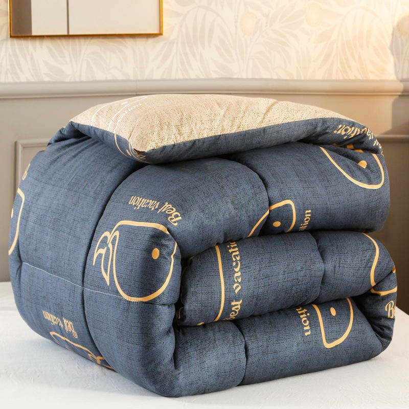 Winter Thicken Warm Bed Quilt 100% Polyester Home Microfiber Nordic Style Soft Comforter