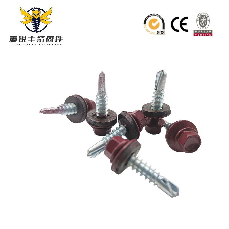 Tianjin China Wholesale Zinc Painted DIN M3 M4 M6 Hex Head Self Drilling Roof Screws with Washers Metal Roof Screws