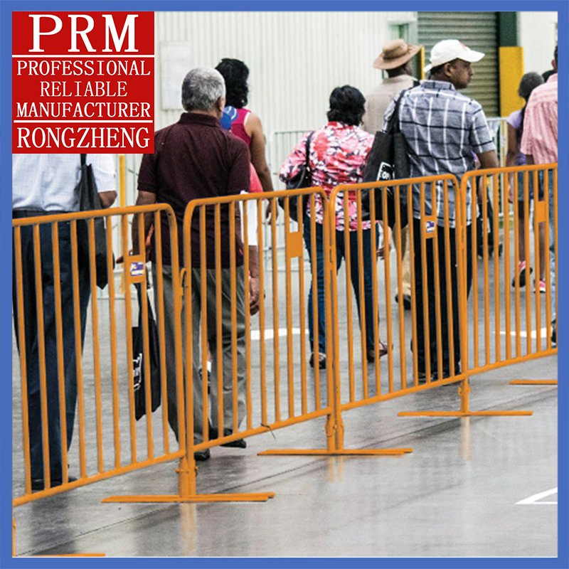 Security Portable Steel Metal Road Safety Pedestrian Used Crowd Control Security Barrier Fence Panel Temporary Traffic Barriers for Concert