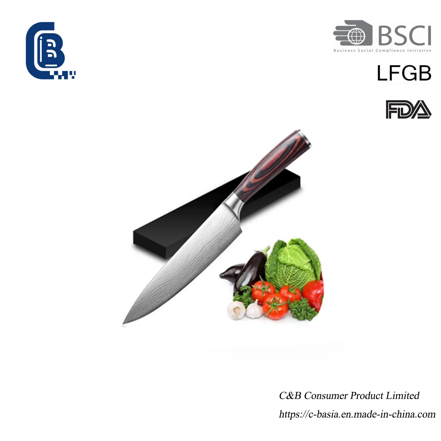 Набор кухонных ножей из нержавеющей стали