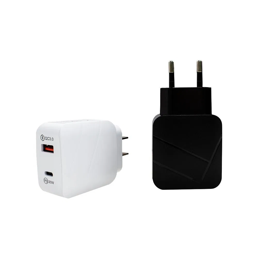 USB Quick Charge Pd 20W QC 3.0 Power Supply Charging Dual Port Fast Charger Mobile Phone Accessories