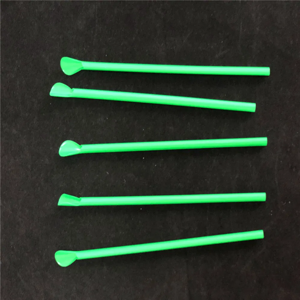 Wholesale Biodegradable Eco Natual Material Colorful PLA Spoon Straws for Coffee Milk Drinking
