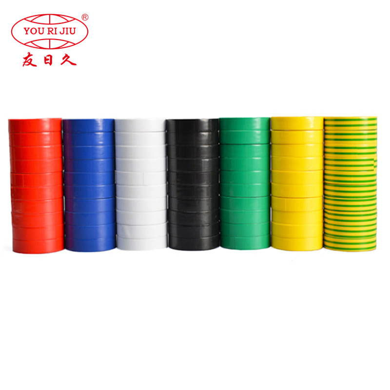 Yourijiu OEM Branded Silver Black Stripe Flame Resistance Wrapping Electrical Insulation PVC Tape