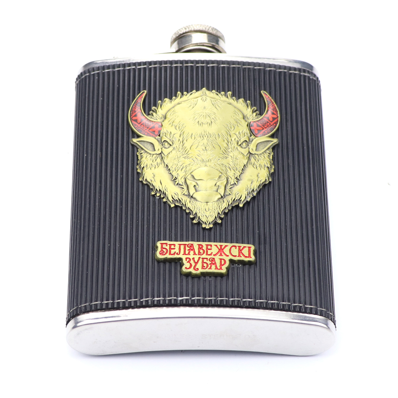 Custom Engraved Logo Travel Souvenirs Stainless Steel Whiskey Hip Flask for Gifts