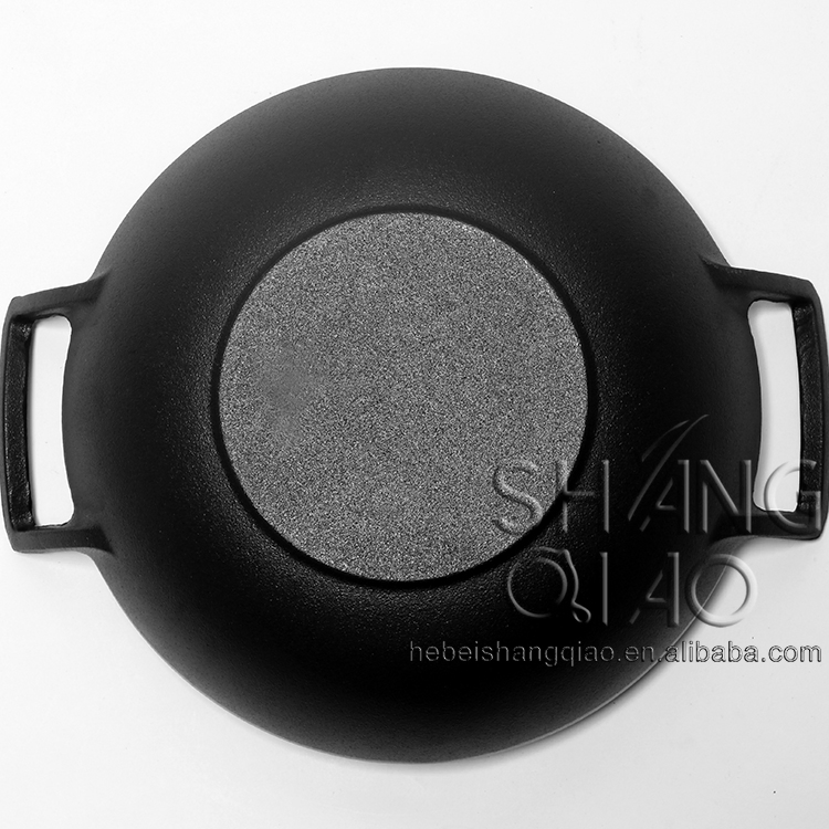32cm/36cm Chinese Traditional Pre Seasoned Cast Iron Wok Pan Stir Fry Pan
