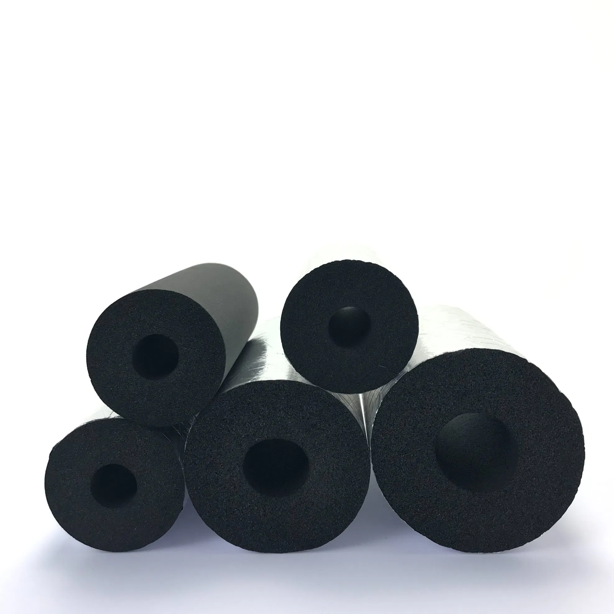 Black Color Cold Insulation Low Tem Used Halogen-Free Foam Rubber Plastic Rubber Foam PVC NBR Insulation Tube Pipe